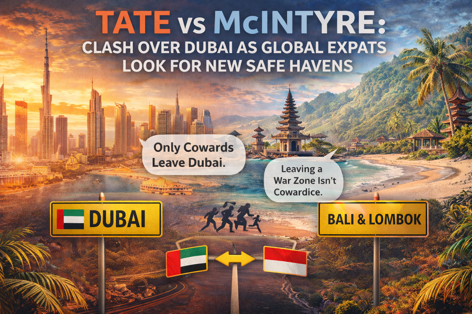 Tate vs McIntyre: Clash Over Dubai as Global Expats Look for New Safe Havens