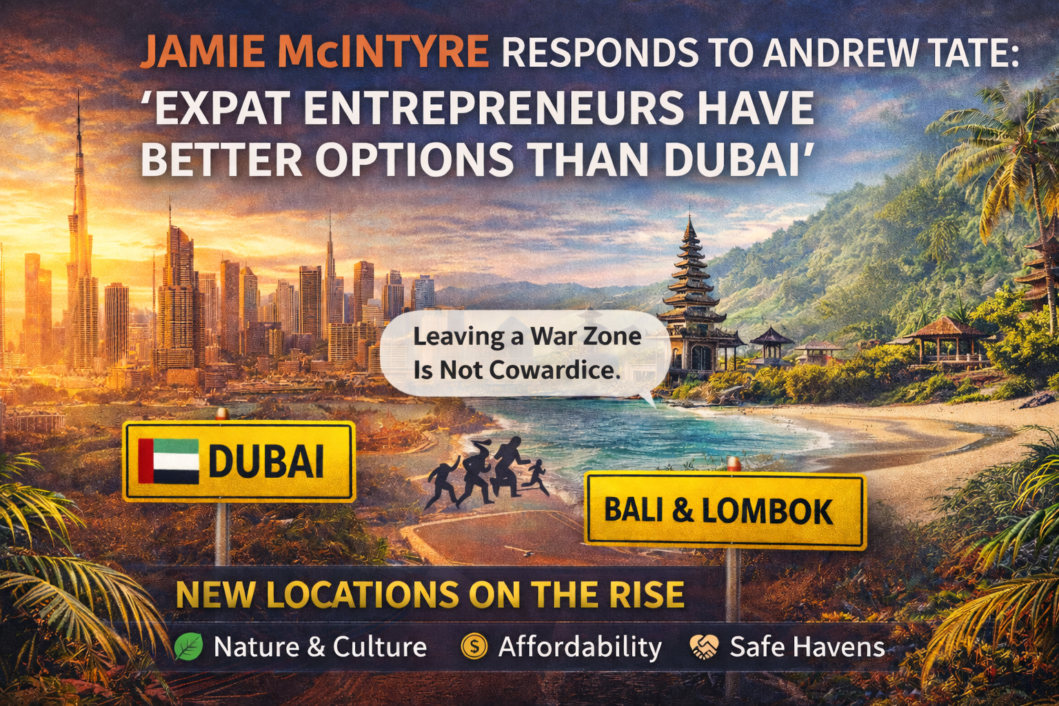 Jamie McIntyre Responds to Andrew Tate: “Expat Entrepreneurs Have Better Options Than Dubai”