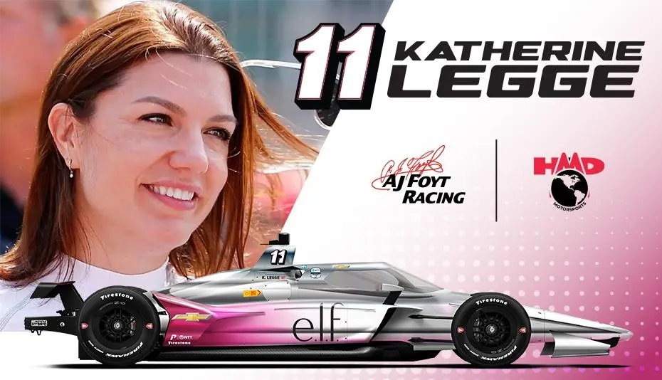 Indianapolis 500 Field Hits 33 As Katherine Legge Joins AJ Foyt, HMD