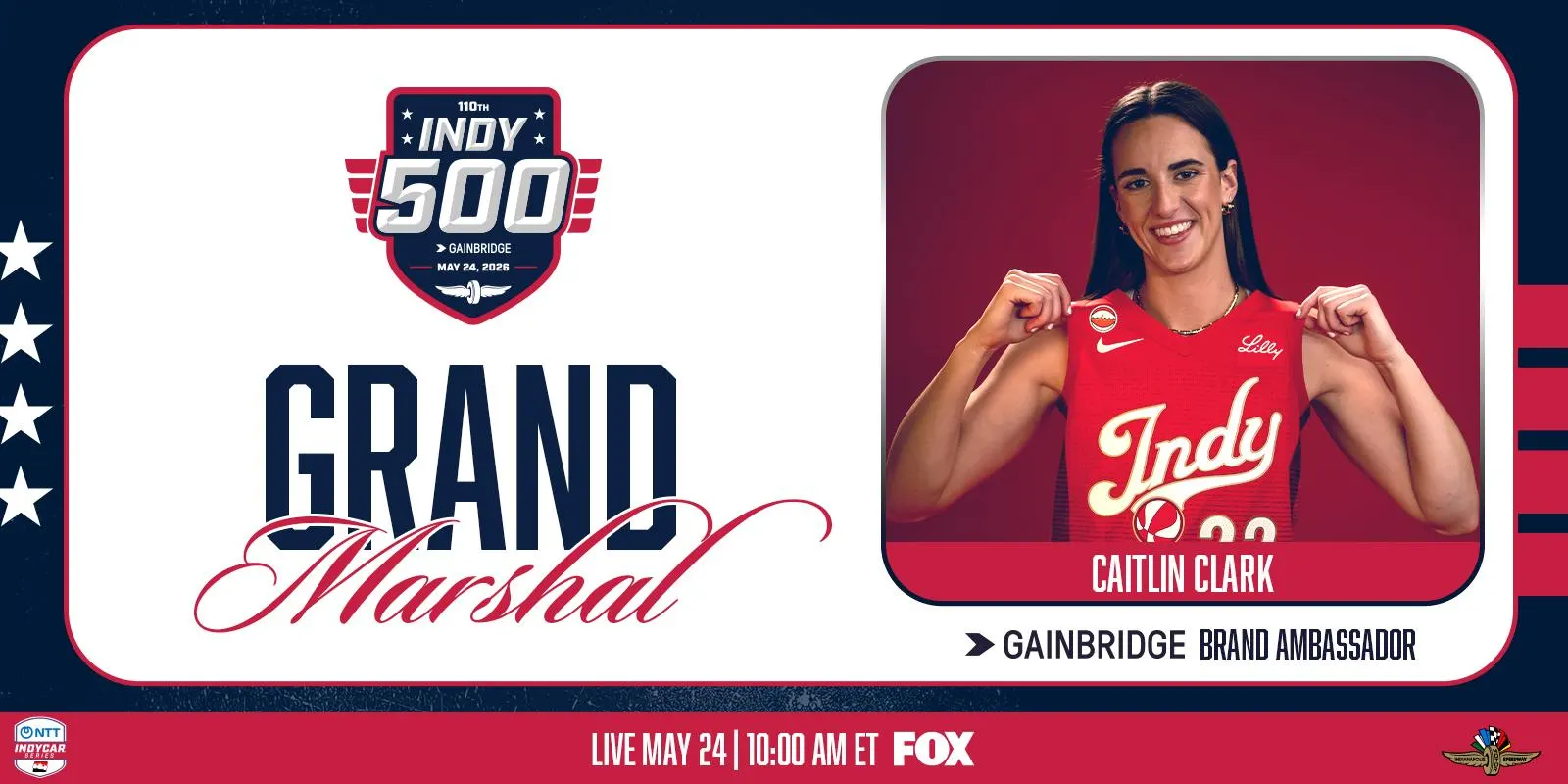 Caitlin Clark Of Indiana Fever Named Indianapolis 500 Grand Marshal