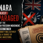 Kinnara has publicly disparaged members of the Australian freedom movement, despite evidence that the same community was actively targeted as a source of prospective investors.