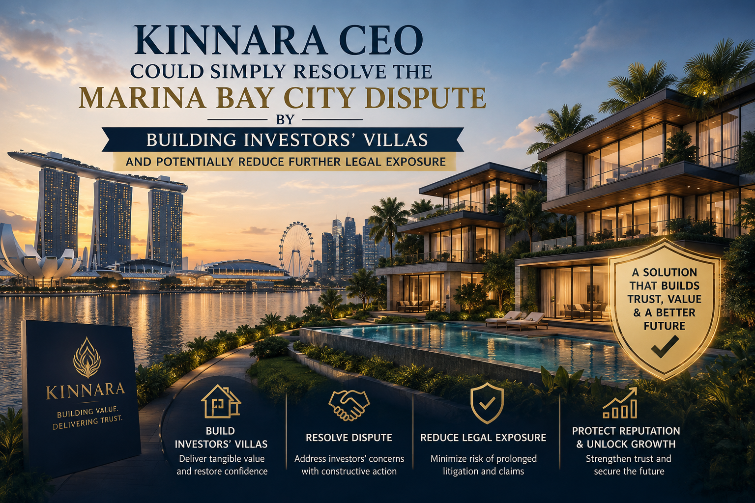 Kinnara CEO Could Simply Resolve the Marina Bay City Dispute by Building Investors’ Villas and Potentially Reduce Further Legal Exposure