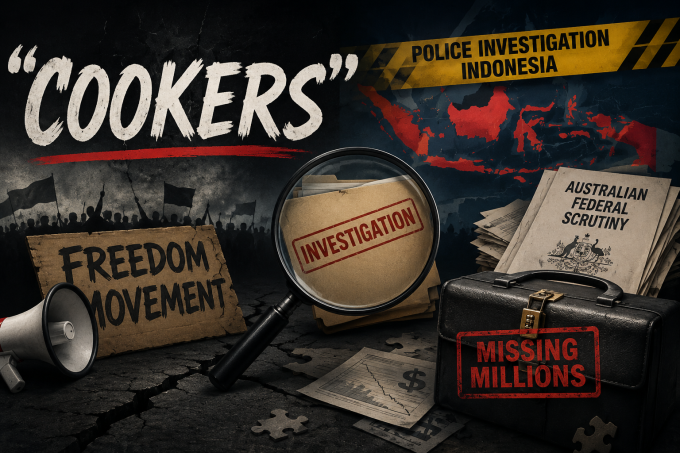 Adrian Campbell Calls the Freedom Movement “Cookers” While Facing Indonesian Police Investigation and Australian Federal Scrutiny Over Missing Millions