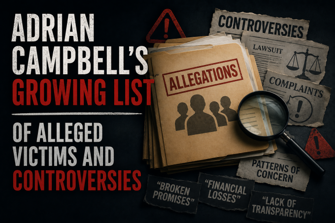 Adrian Campbell’s Growing List of Alleged Victims and Controversies