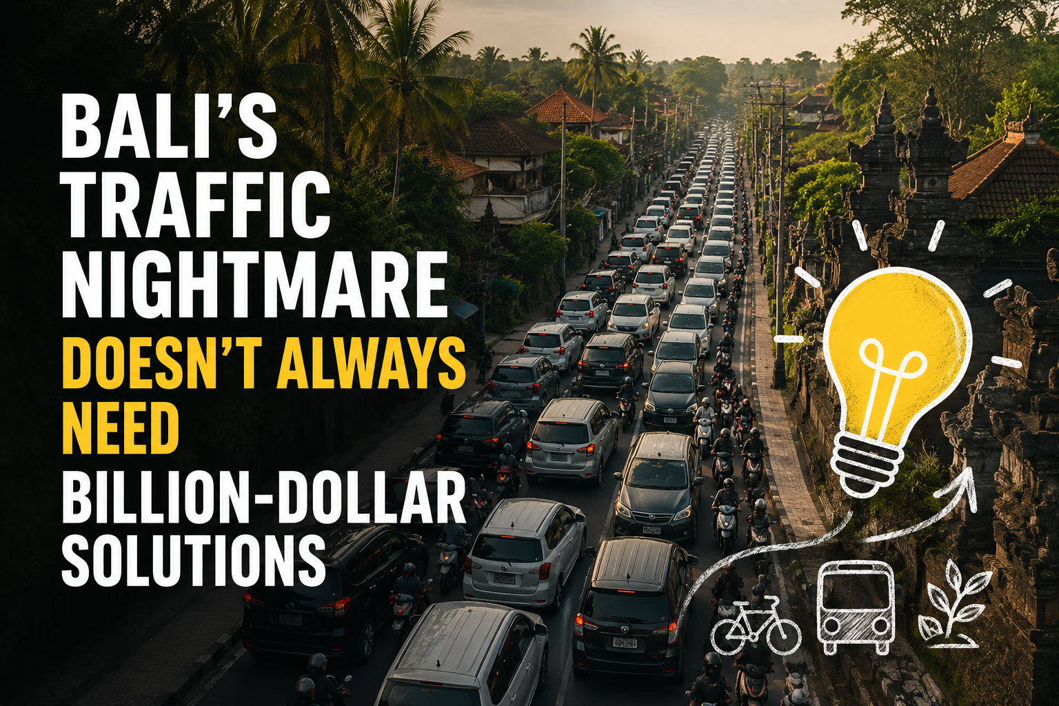 Bali’s Traffic Nightmare Doesn’t Always Need Billion-Dollar Solutions