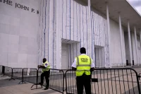 Kennedy Center Keeps Up Tarp Covering Where Trump’s Name Was Removed