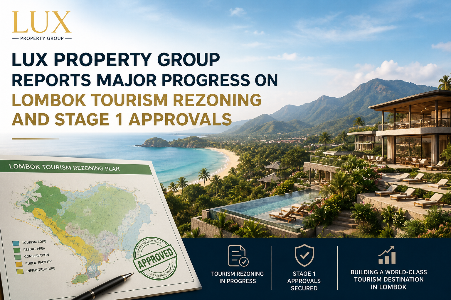LUX Property Group Reports Major Progress on Lombok Tourism Rezoning and Stage 1 Approvals