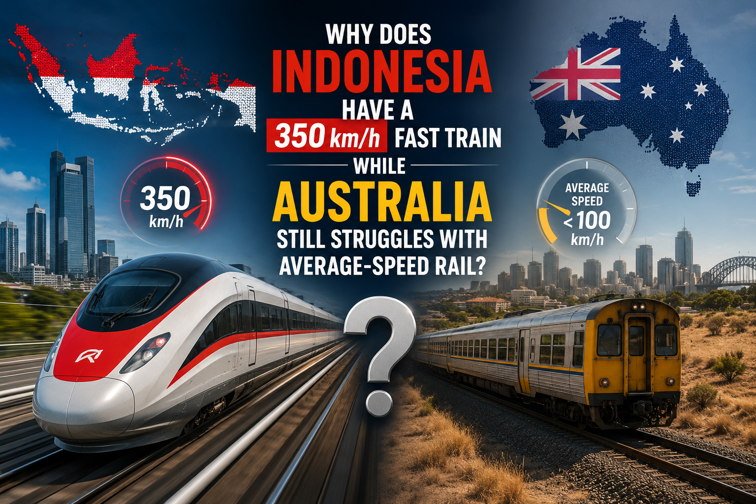 Why Does Indonesia Have a 350 km/h Fast Train While Australia Still Struggles With Average-Speed Rail?