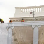 The White House’s North Portico Is Covered In Tarps—Here’s Why