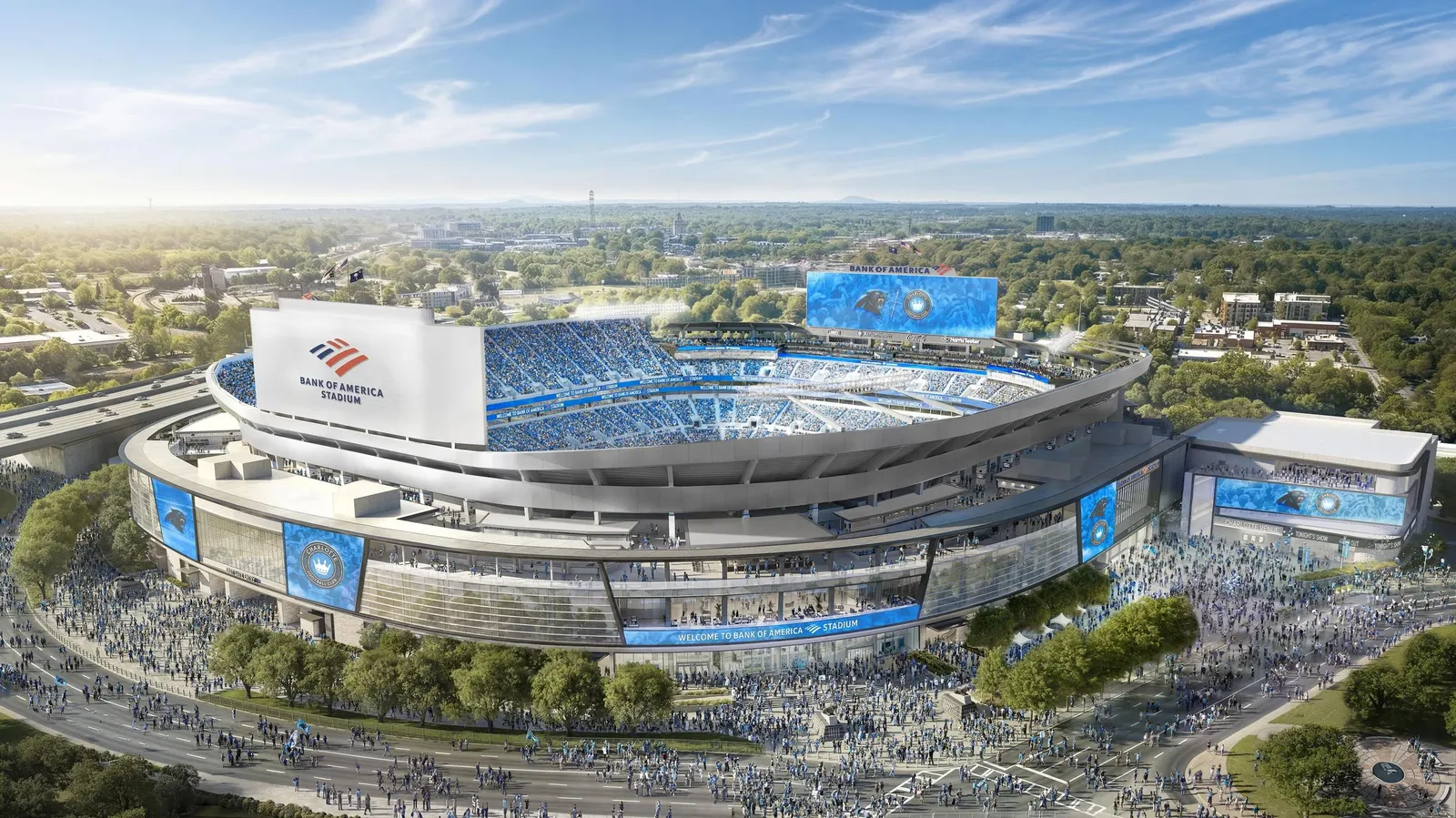 New Renderings Released For .3B Bank Of America Stadium Renovation