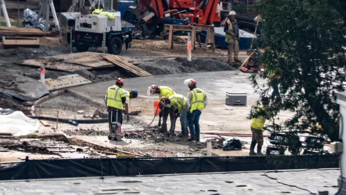 Workers Rip Into White House Helipad After Trump Orders Changes