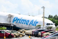 NTSB Says Amazon Jet Struck Cleaning Crew Van After Overshooting Runway
