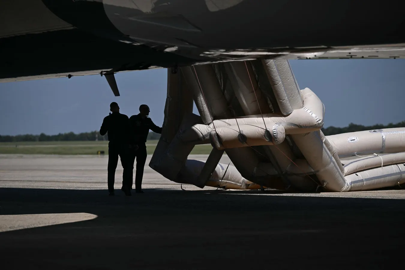Emergency Slide On Trump’s Qatari Jet Mysteriously Deployed Before He Boarded
